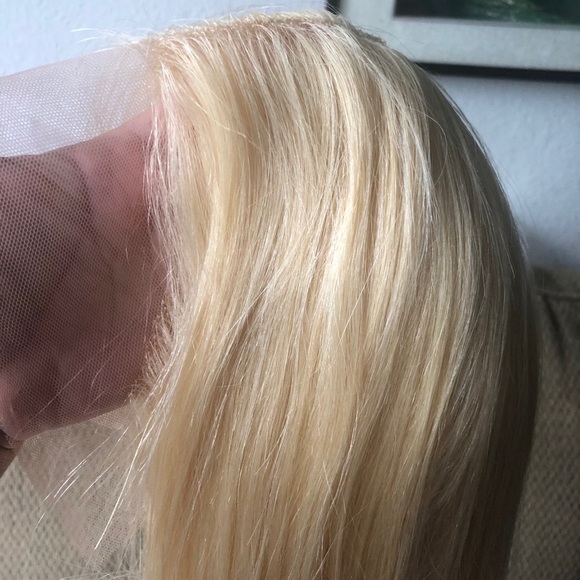 26” lace front blonde 613 T line human hair wig - Picture 5 of 15